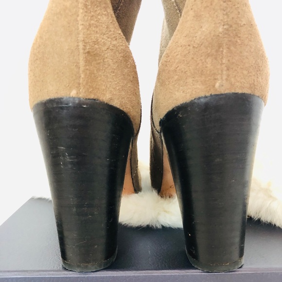LAMARE Vero Cuoio Suede Leather Block Heel - Picture 5 of 6